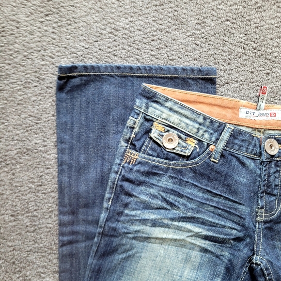 NWT Roxy y2k D2T jeans Women's denim size W29 L30 low rise flared mid wash blue - Picture 7 of 13